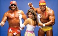 Hulk Hogan and Macho Man Randy Savage with Miss Elizabeth